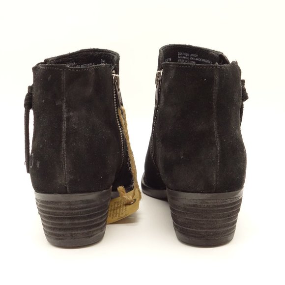 NWT BORN Bessie Ankle Boots Black Suede Leather - Picture 6 of 8